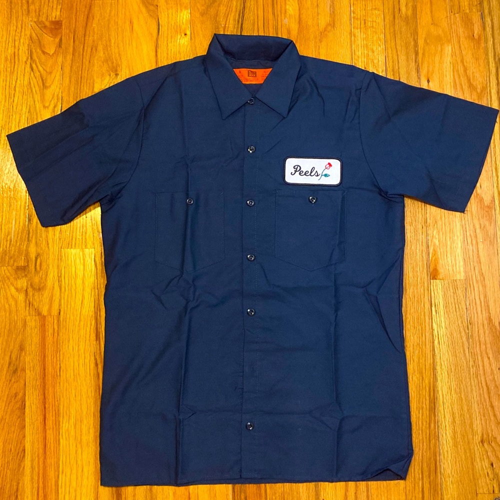 PEELS custom navy blue work shirt
